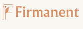 Logo of Firmanent with a stylized letter 'F' on a white background